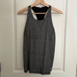 Lululemon Bra Racerback Tank - Black & White Pattern, Sz 6